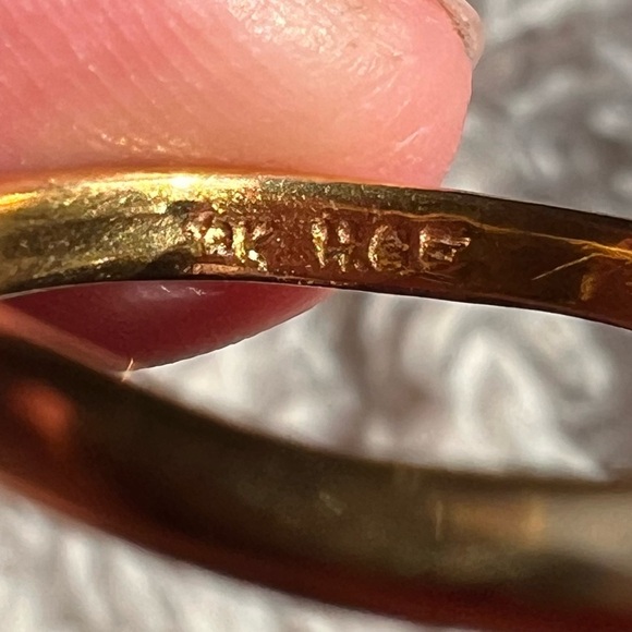 18K HGE Gold & Jade Ring - Picture 6 of 8